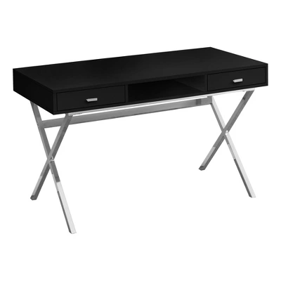 Monarch Specialties Laptop Table With Drawers And Open Shelf Computer, Writing Desk, Metal Sturdy Legs, 48" L 1 Monarch Specialties Laptop Table With Drawers And Open Shelf Computer, Writing Desk, Metal Sturdy Legs, 48" L