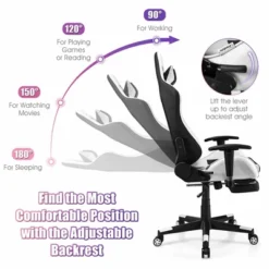 Costway Massage Gaming Chair Reclining Racing Office Computer Chair With Footrest White 14 Costway Massage Gaming Chair Reclining Racing Office Computer Chair With Footrest White -WorkHaven Sales Shop GUEST 2b815e61 83b3 4914 8afa d16f597a1338