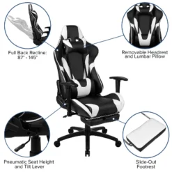 Emma And Oliver Racing Gaming Ergonomic Chair With Reclining Back, Footrest In Red LeatherSoft -WorkHaven Sales Shop GUEST 2c20474d f076 4016 b532 e80e3e3fce3b