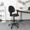 Drafting Stools With Adjustable Arms Black - Boss Office Products