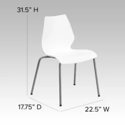 Flash Furniture HERCULES Series 770 Lb. Capacity White Stack Chair With Lumbar Support And Silver Frame 11 Flash Furniture HERCULES Series 770 Lb. Capacity White Stack Chair With Lumbar Support And Silver Frame -WorkHaven Sales Shop GUEST 2c98291d 6f86 450a 80f0 3c56115f26a5