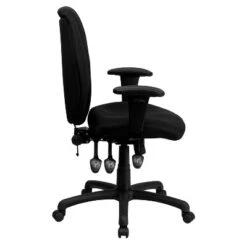 Emma And Oliver High Back Fabric 3-Paddle Ergonomic Swivel Office Chair Adjustable Arms -WorkHaven Sales Shop GUEST 2ca643fa 3b53 43dc 80d1 3a508d77048f