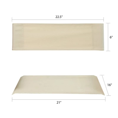 Extra Wide Director's Chair Replacement Canvas Wide Natural/Wheat - Flora Home 2 Extra Wide Director's Chair Replacement Canvas Wide Natural/Wheat - Flora Home - Image 2