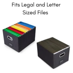 Internet's Best Collapsible File Box Storage Organizer With Lid - 1 Pack - Charcoal -WorkHaven Sales Shop GUEST 2d61ab26 b8e0 422c 8ba0 57946029dc89