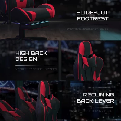 BlackArc Echo Gaming Desk & Chair Set: Black & Red Faux Leather Reclining Gaming Chair; Gaming Desk With Headphone Hook And Cupholder 6 BlackArc Echo Gaming Desk & Chair Set: Black & Red Faux Leather Reclining Gaming Chair; Gaming Desk With Headphone Hook And Cupholder - Image 6