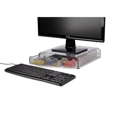 Mind Reader PC/Laptop/iMac Monitor Stand Silver 3 Mind Reader PC/Laptop/iMac Monitor Stand Silver - Image 3