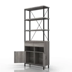 73.6" Skamania Rustic Bookcase Vintage Gray Oak - MiBasics 12 73.6" Skamania Rustic Bookcase Vintage Gray Oak - MiBasics -WorkHaven Sales Shop GUEST 2e810cc8 2744 43ff b7c4 a88c543bc71d