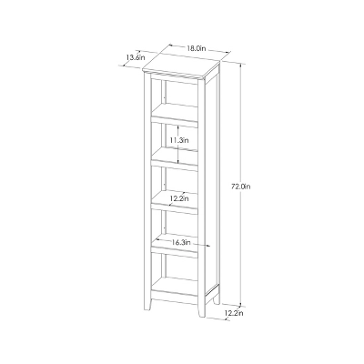 72" Carson Narrow Bookcase - Threshold 6 72" Carson Narrow Bookcase - Threshold - Image 6