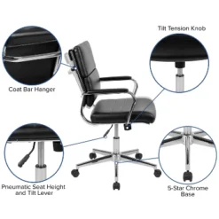 Emma And Oliver Mid-Back LeatherSoft Contemporary Panel Executive Swivel Office Chair 17 Emma And Oliver Mid-Back LeatherSoft Contemporary Panel Executive Swivel Office Chair -WorkHaven Sales Shop GUEST 2fd0cc1b b314 4cc7 9778 7b42de96ae22