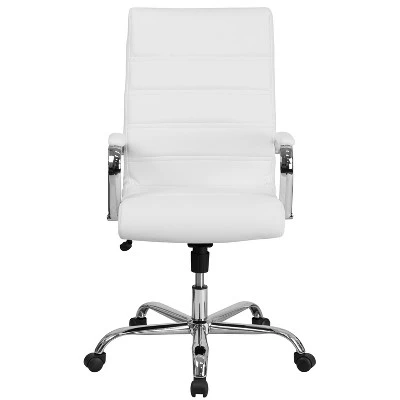 Flash Furniture High Back White LeatherSoft Executive Swivel Office Chair With Chrome Frame And Arms 8 Flash Furniture High Back White LeatherSoft Executive Swivel Office Chair With Chrome Frame And Arms - Image 8