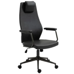 Vinsetto High-Back Executive Office Chair, Ergonomic Leather Computer Desk Chair With Adjustable Height, Headrest And 360 Swivel Wheels, Deep Gray -WorkHaven Sales Shop GUEST 303f998b ae5b 4045 a58c f2a12f7768b8