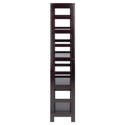 55" 4 Section Narrow Bookshelf Espresso - Winsome 2 55" 4 Section Narrow Bookshelf Espresso - Winsome - Image 2