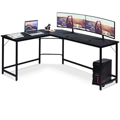 Costway L-Shaped Computer Desk Corner Workstation Study Gaming Table Home Office 9 Costway L-Shaped Computer Desk Corner Workstation Study Gaming Table Home Office - Image 9