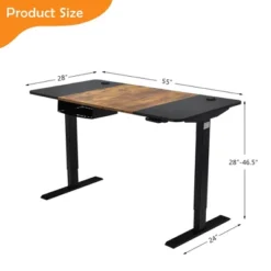 55''x28'' Electric Standing Desk Height Adjustable Sit Stand Desk W/USB Port BrownBlack -WorkHaven Sales Shop GUEST 31fe9bbe 4b64 48cf a7c4 779236aa8cfe