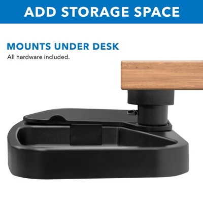 Mount-It! Under Desk Swivel Storage Tray With Mouse Pad | Undermount Shelf Organizer Holds Office Supplies | Mounts To Desktops Tables And Workbenches 3 Mount-It! Under Desk Swivel Storage Tray With Mouse Pad | Undermount Shelf Organizer Holds Office Supplies | Mounts To Desktops Tables And Workbenches - Image 3