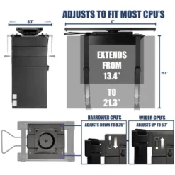 Mount-It! Under Desk CPU Mount With Adjustable Straps | Computer Tower Holder With Sliding Track And 360 Degree Swivel | 22 Lbs. Capacity | Black 6 Mount-It! Under Desk CPU Mount With Adjustable Straps | Computer Tower Holder With Sliding Track And 360 Degree Swivel | 22 Lbs. Capacity | Black -WorkHaven Sales Shop GUEST 332bea76 1e96 4361 8ea0 a10f77322c35