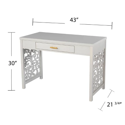 Lausk Desk With Storage Light Gray - Aiden Lane 10 Lausk Desk With Storage Light Gray - Aiden Lane - Image 10