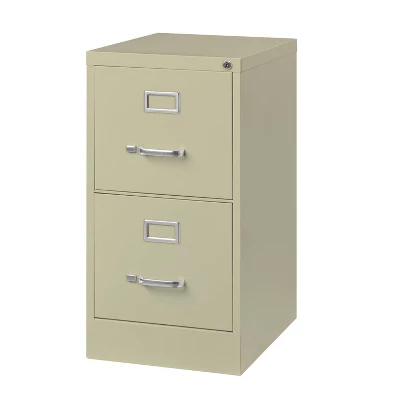 Space Solutions 22" Deep 2 Drawer Vertical Letter Width File Cabinet Putty 1 Space Solutions 22" Deep 2 Drawer Vertical Letter Width File Cabinet Putty
