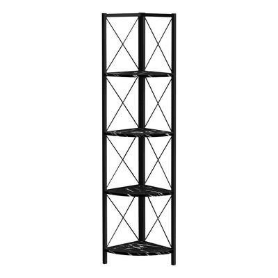 59.25" 4 Tier Mix Material X Design Etagere Bookcase - EveryRoom 11 59.25" 4 Tier Mix Material X Design Etagere Bookcase - EveryRoom - Image 11