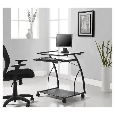Edgeview Mobile Computer Desk - Black - Room & Joy 4 Edgeview Mobile Computer Desk - Black - Room & Joy - Image 4