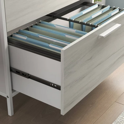 Boulevard Cafe 2 Drawer File Cabinet White - Sauder 4 Boulevard Cafe 2 Drawer File Cabinet White - Sauder - Image 4