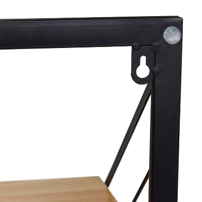 Honey-Can-Do Large Laundry Wall Shelf With Wood Light Oak 3 Honey-Can-Do Large Laundry Wall Shelf With Wood Light Oak - Image 3