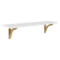 36" X 9" Corblynd Traditional Wood Wall Shelf White/Gold - Kate And Laurel 6 36" X 9" Corblynd Traditional Wood Wall Shelf White/Gold - Kate And Laurel -WorkHaven Sales Shop GUEST 3623da6b b14e 47b6 8c71 08bc7244224b