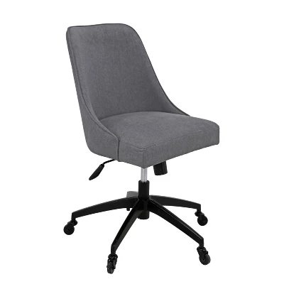 Kinsley Swivel Upholstered Desk Chair Gray - Steve Silver Co. 2 Kinsley Swivel Upholstered Desk Chair Gray - Steve Silver Co. - Image 2