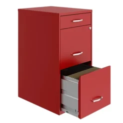 Space Solutions 18 Inch Wide Metal Organizer File Cabinet For Office Supplies And Hanging File Folders W/ Pencil Drawer & 3 File Drawers, Red 6 Space Solutions 18 Inch Wide Metal Organizer File Cabinet For Office Supplies And Hanging File Folders W/ Pencil Drawer & 3 File Drawers, Red -WorkHaven Sales Shop GUEST 388f190b 8227 44a8 b0e6 2e31bbdbb829