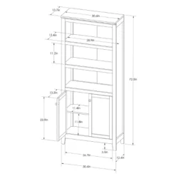 72" Carson 5 Shelf Bookcase With Doors - Threshold 14 72" Carson 5 Shelf Bookcase With Doors - Threshold -WorkHaven Sales Shop GUEST 3a1f8290 d158 40aa b1f4 5779b61cc696