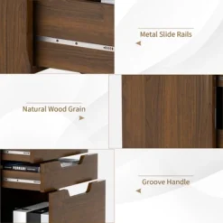 Costway 3 Drawer Rolling File Cabinet W/ Wheels Vertical Printer Stand Walnut 13 Costway 3 Drawer Rolling File Cabinet W/ Wheels Vertical Printer Stand Walnut -WorkHaven Sales Shop GUEST 3a64c881 e920 4075 8a69 e426d96c577c