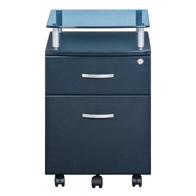Rolling And Locking File Cabinet Gray - Techni Mobili 2 Rolling And Locking File Cabinet Gray - Techni Mobili - Image 2