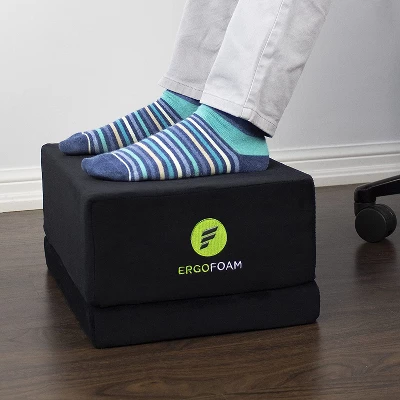 ErgoFoam XL Foot Rest For Stools And High Chairs - Adjustable Foot Rest For Added Height - Extra Large Premium Velvet Soft Foam Footrest 3 ErgoFoam XL Foot Rest For Stools And High Chairs - Adjustable Foot Rest For Added Height - Extra Large Premium Velvet Soft Foam Footrest - Image 3