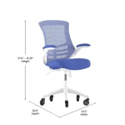 Flash Furniture Kelista Mid-Back Swivel Ergonomic Task Office Chair With Flip-Up Arms And Transparent Roller Wheels -WorkHaven Sales Shop GUEST 3bf3b79c 3065 4e79 bf18 17bb9952daed