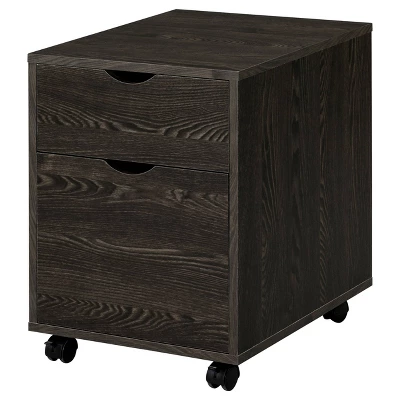 Noorvik 7 Drawer Writing Desk Set With 2 File Cabinets Dark Oak - Coaster 2 Noorvik 7 Drawer Writing Desk Set With 2 File Cabinets Dark Oak - Coaster - Image 2
