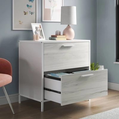 Boulevard Cafe 2 Drawer File Cabinet White - Sauder 2 Boulevard Cafe 2 Drawer File Cabinet White - Sauder - Image 2