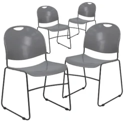 Flash Furniture 4 Pack HERCULES Series 880 Lb. Capacity Ultra-Compact Stack Chair With Metal Frame -WorkHaven Sales Shop GUEST 3ca3146e 36d5 473f b7b4 0770f209f245