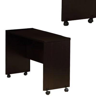 Stylish Desk With Spacious Display Top Dark Brown - Benzara 2 Stylish Desk With Spacious Display Top Dark Brown - Benzara - Image 2