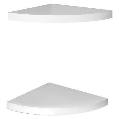 (Set Of 2) 11.5" X 1.5" Radial Floating Corner Shelves - Danya B. 7 (Set Of 2) 11.5" X 1.5" Radial Floating Corner Shelves - Danya B. - Image 7