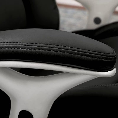 Back N Motion Health & Wellness Managers Chair Black Leather - Serta 9 Back N Motion Health & Wellness Managers Chair Black Leather - Serta - Image 9