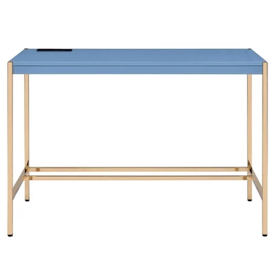 42" Midriaks Writing Desk Navy Blue/Gold Finish - Acme Furniture 6 42" Midriaks Writing Desk Navy Blue/Gold Finish - Acme Furniture - Image 6
