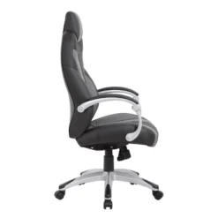 Executive Hinged Armchair Black/Gray - Boss Office Products