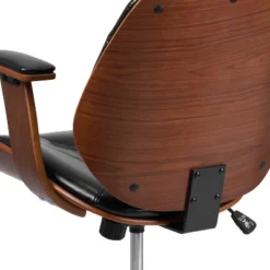 Emma And Oliver Mid-Back Black LeatherSoft Executive Ergonomic Wood Swivel Office Chair - Arms 13 Emma And Oliver Mid-Back Black LeatherSoft Executive Ergonomic Wood Swivel Office Chair - Arms -WorkHaven Sales Shop GUEST 3f7cedd2 e789 45e1 95cd 00ac69fbd79a