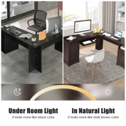 Costway L-Shaped Corner Computer Desk Writing Table Study Workstation W/ Drawers Storage Black 17 Costway L-Shaped Corner Computer Desk Writing Table Study Workstation W/ Drawers Storage Black -WorkHaven Sales Shop GUEST 40126cf3 5313 4f20 afa2 7f2a50a4e16a