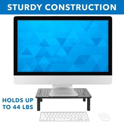 Mount-It! Metal Monitor Riser 2-Pack | Height Adjustable Computer Display And Laptop Stand For Desktop | Fits Up To 32" Screens, 44 Lbs. Capacity 7 Mount-It! Metal Monitor Riser 2-Pack | Height Adjustable Computer Display And Laptop Stand For Desktop | Fits Up To 32" Screens, 44 Lbs. Capacity - Image 7