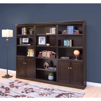 72" Executive Wood Bookcase With Doors Brown - Martin Furniture 1 72" Executive Wood Bookcase With Doors Brown - Martin Furniture