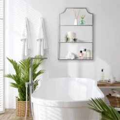 20" X 30" Ciel Tiered Wall Shelf Silver - Kate & Laurel All Things Decor -WorkHaven Sales Shop GUEST 42ca4eec 28e0 42ce 8acb cdfa23c54f42