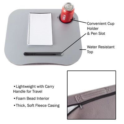 Hastings Home Laptop Buddy Portable Lap Desk With Cushioned Bottom, Pen Tray, And Cup Holder 2 Hastings Home Laptop Buddy Portable Lap Desk With Cushioned Bottom, Pen Tray, And Cup Holder - Image 2
