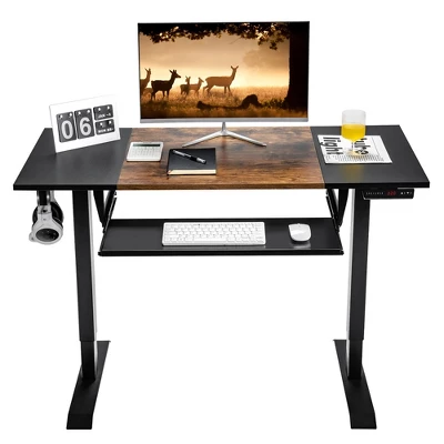 Costway 48'' Electric Sit To Stand Desk Adjustable Workstation W/ Keyboard Tray 11 Costway 48'' Electric Sit To Stand Desk Adjustable Workstation W/ Keyboard Tray - Image 11