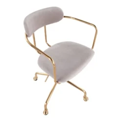 Demi Velvet/Metal Task Chair Gold/Silver - LumiSource -WorkHaven Sales Shop GUEST 434a09eb aec1 4423 ae00 fddf008da4ff